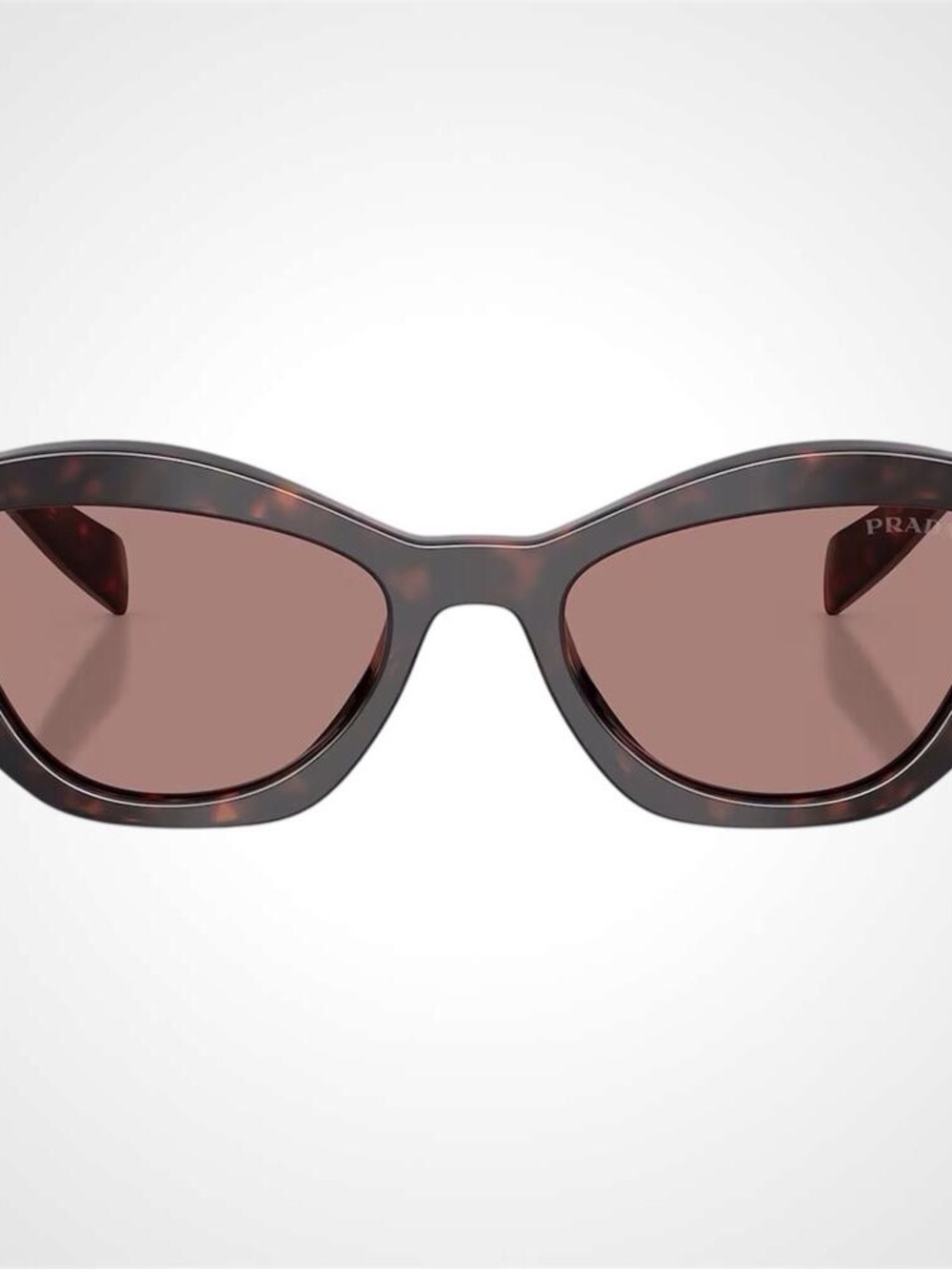 New PRADA Sunglasses Brown Root Tortoise Butterfly Brown Lens